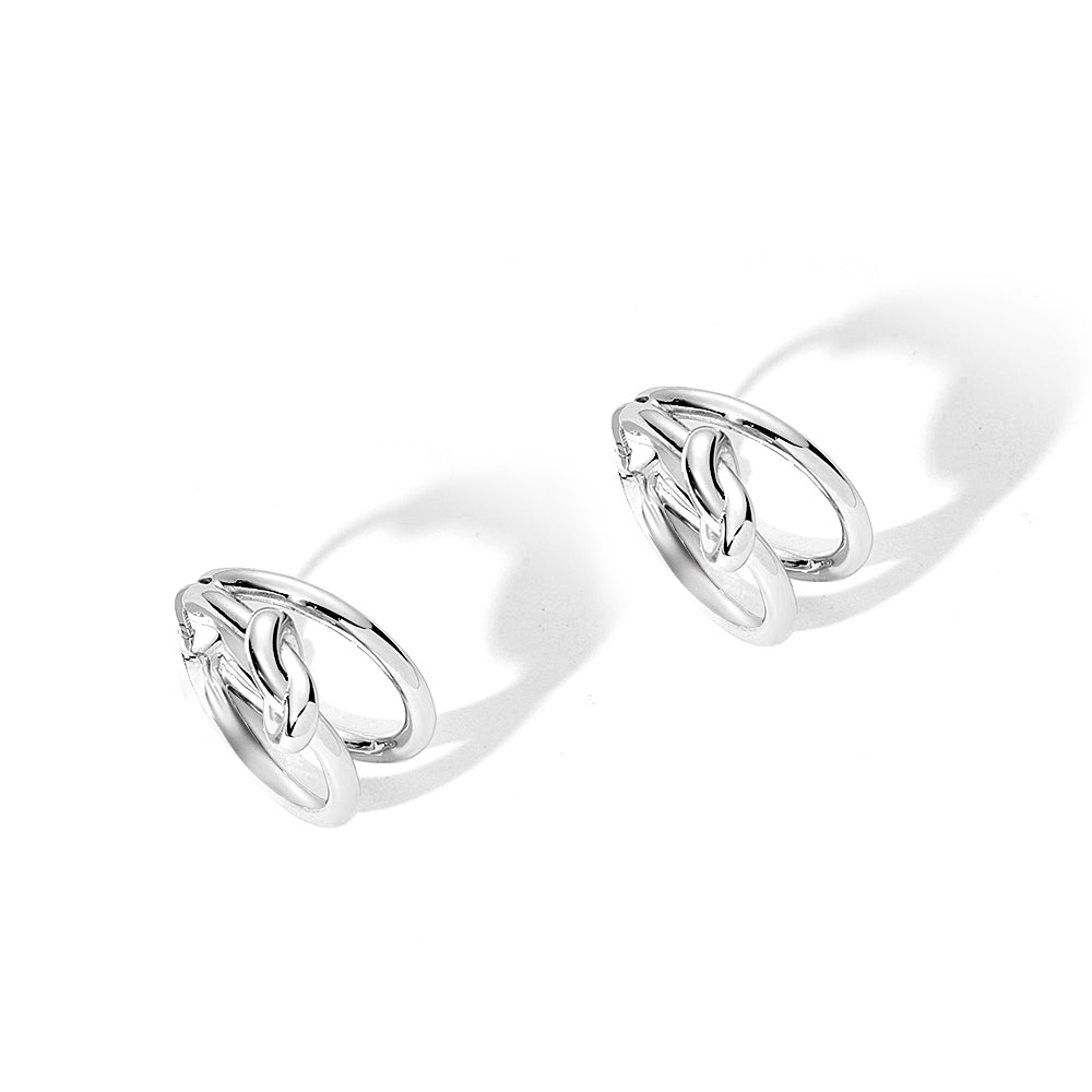 ENVYOU Knot Double Hoop Earrings