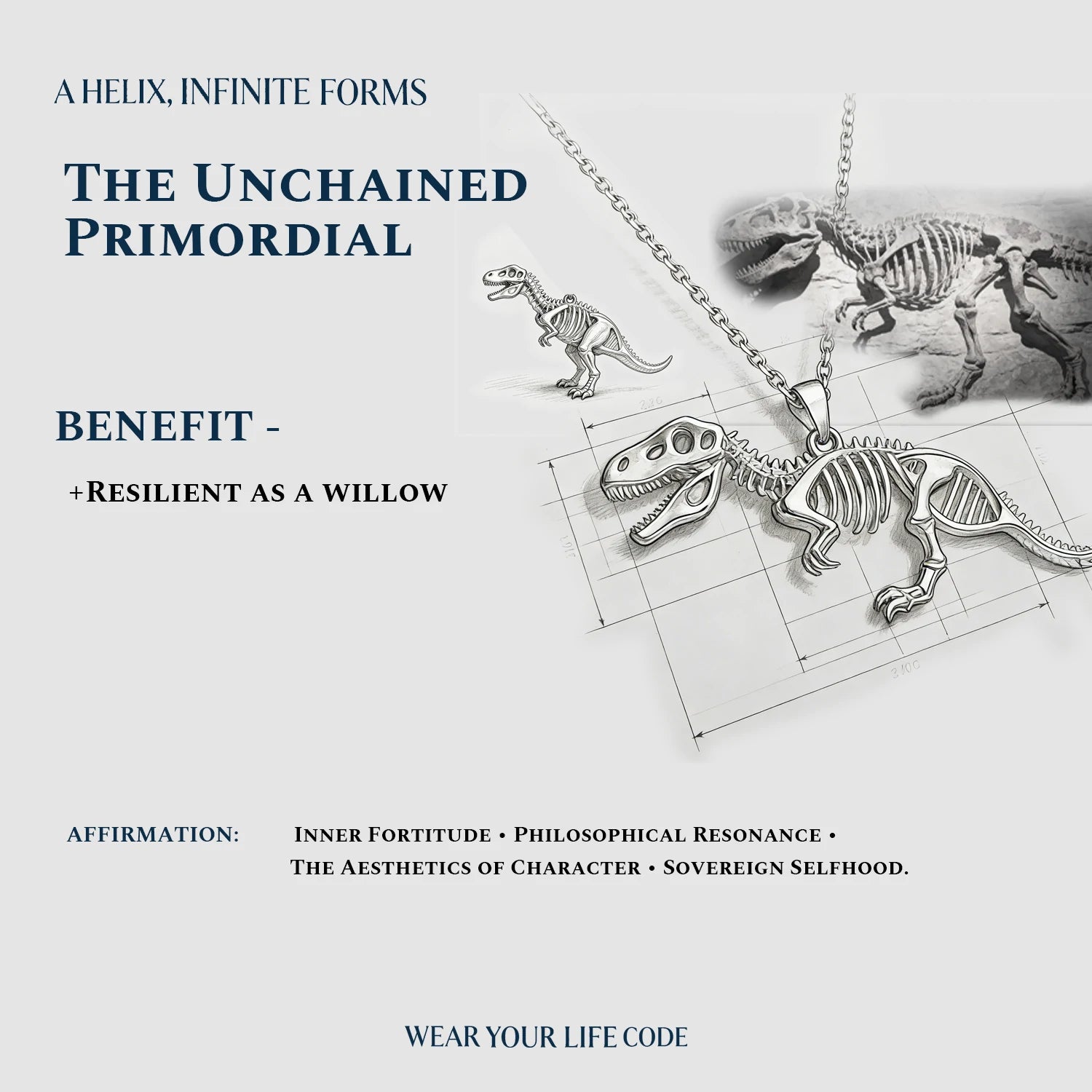 Ancient Gene Dinosaur Pendant
Dinosaur Skeleton DNA Necklace
Life Code Dinosaur Necklace
Unique Design Dinosaur Skeleton Pendant
Gene Chain Dinosaur Necklace
Luxury Ancient Symbol Pendant
One-of-a-Kind Dinosaur DNA Necklace
Designer Ancient Gene Pendant
Daily Wear Dinosaur Skeleton Necklace