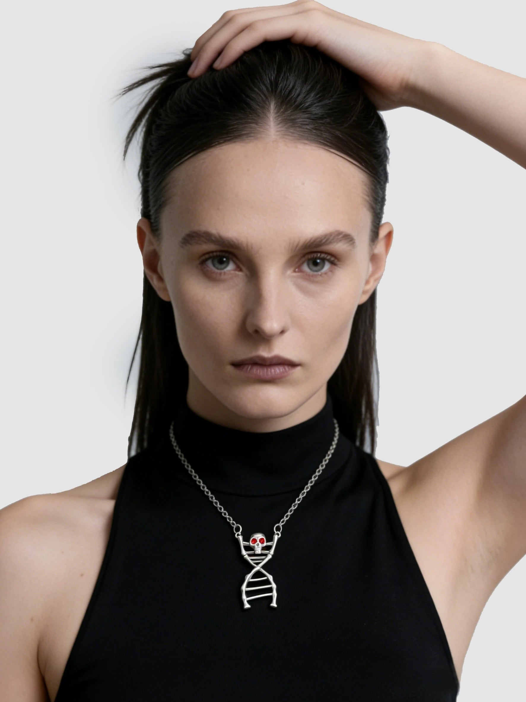 Bone Sequence Gene DNA Pendant
Skull-Embedded Gene Necklace
Life Code Skull Necklace
Unique Design Skull Gene Pendant
Ruby-Eyed DNA Necklace
Luxury Dark Gene Pendant
One-of-a-Kind Bone Sequence Skull Necklace
Designer Bone Sequence Gene Pendant
Daily Wear Skull DNA Necklace