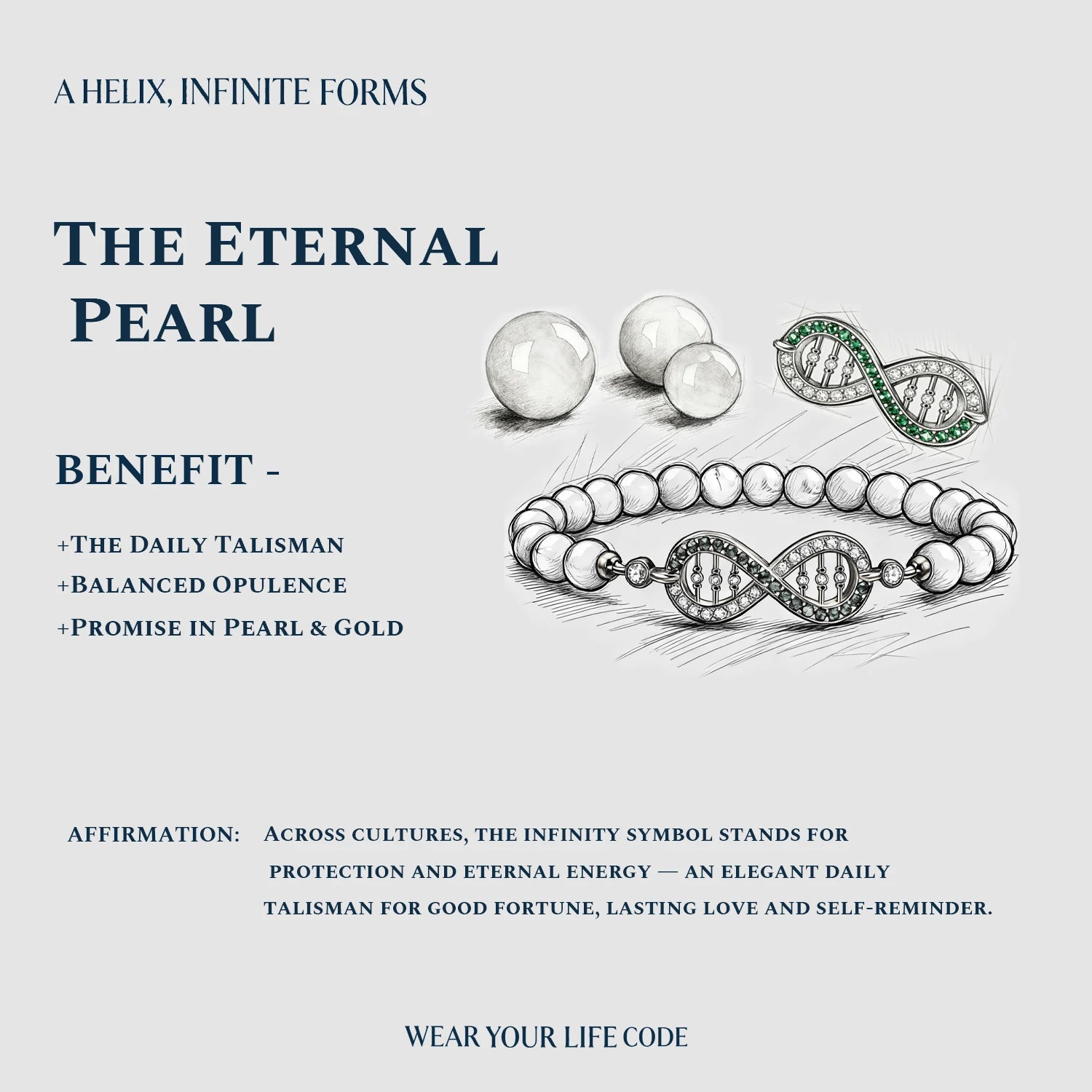 Elegant Bracelet
DNA Infinity Jewelry DNA
Healing Crystal Bracelet
Elegant Everyday Jewelry
Symbolic Bracelet
Moon Glow Accessories
Symbolic Bracelet
Spiritual Healing Wear
Delicate Handmade