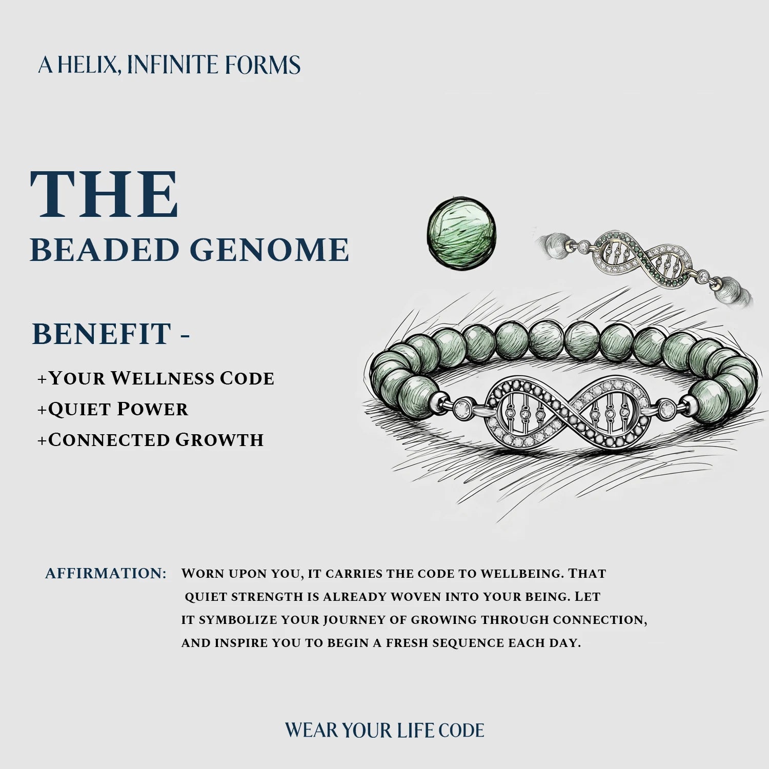 Strawberry Quartz Bracelet
DNA Infinity Jewelry
Healing Crystal Bracelet
Beaded Bracelet
Elegant Everyday Wear
Spiritual Jewelry
Unique Bracelet Design
Embrace Life Style
Handmade Healing