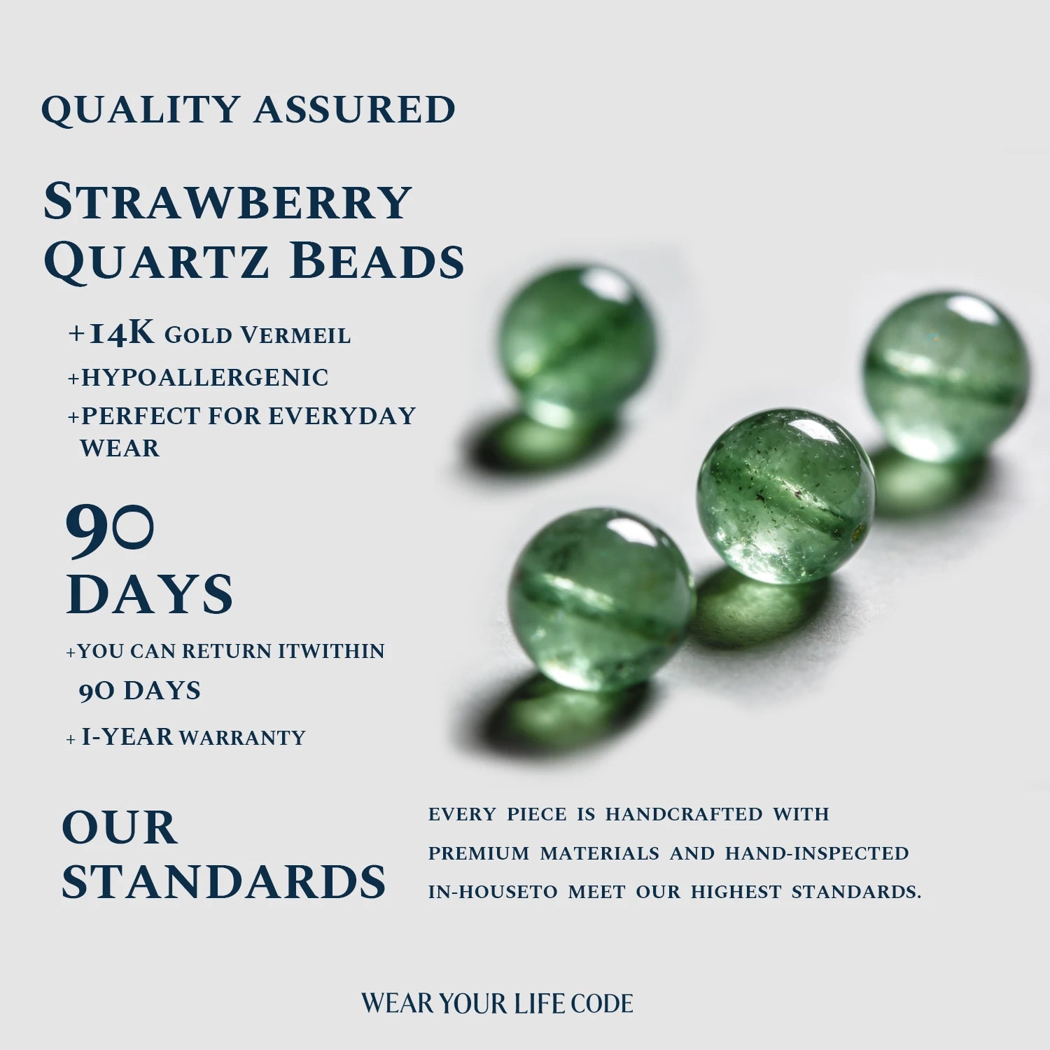 Strawberry Green DNA Bracelet · Emerald Infinity Design