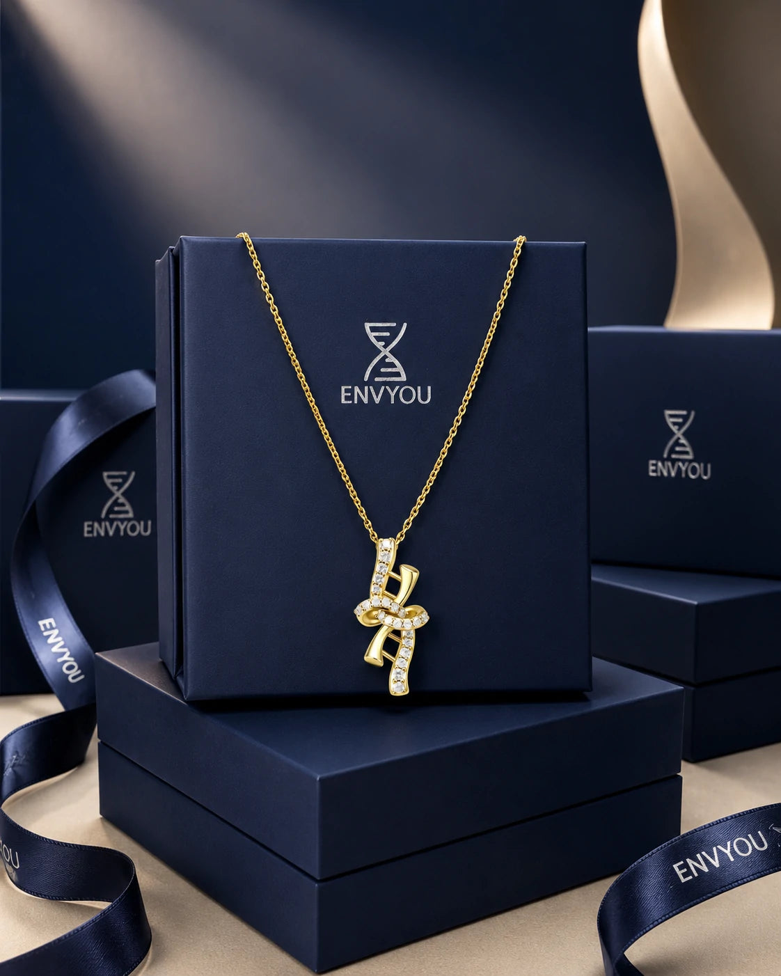 Ribbon Gene · DNA Double Helix Pendant