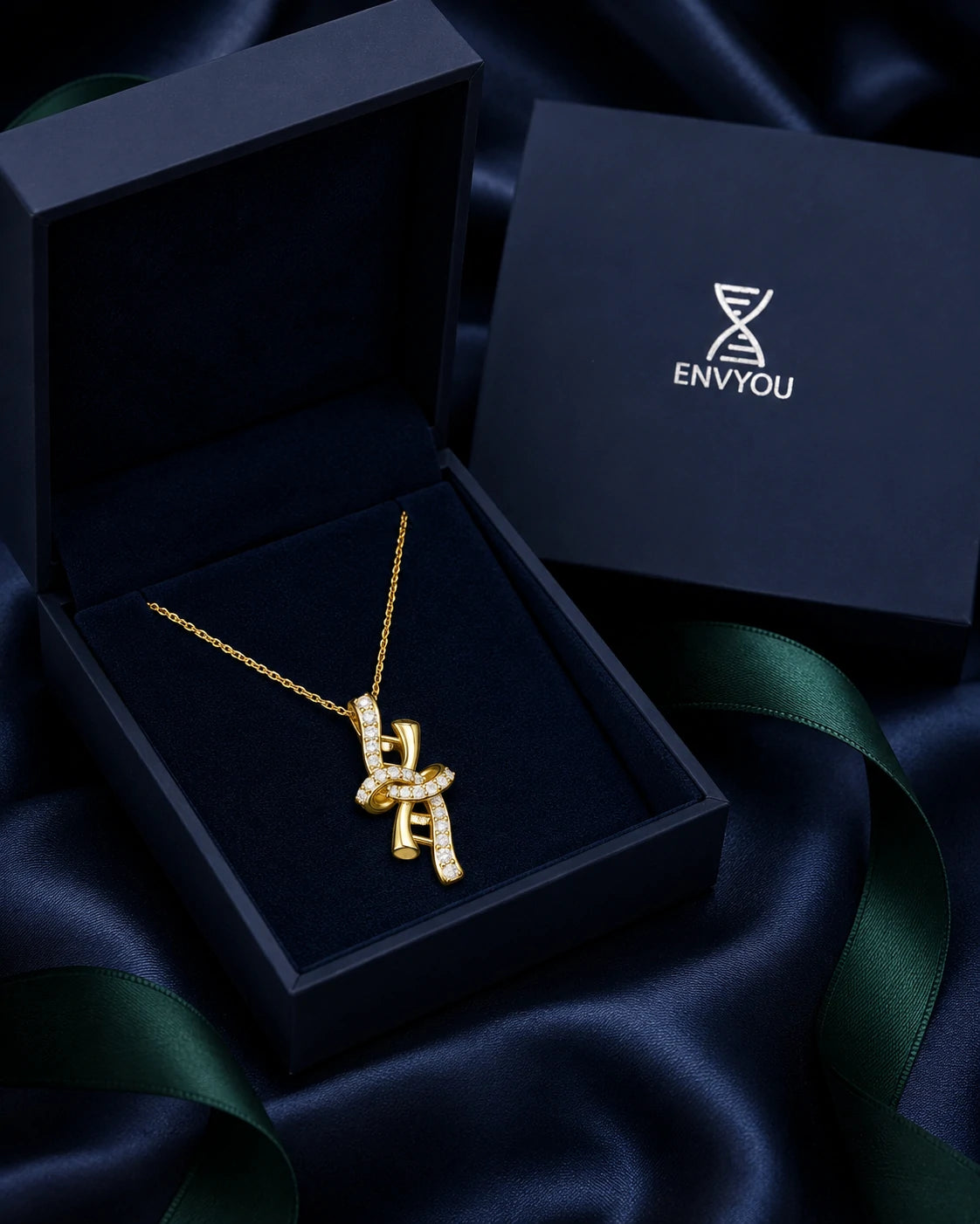 Ribbon Gene · DNA Double Helix Pendant