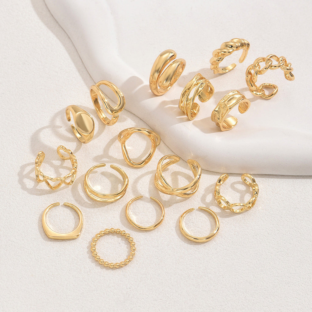 ENVYOU Chunky Rings Set