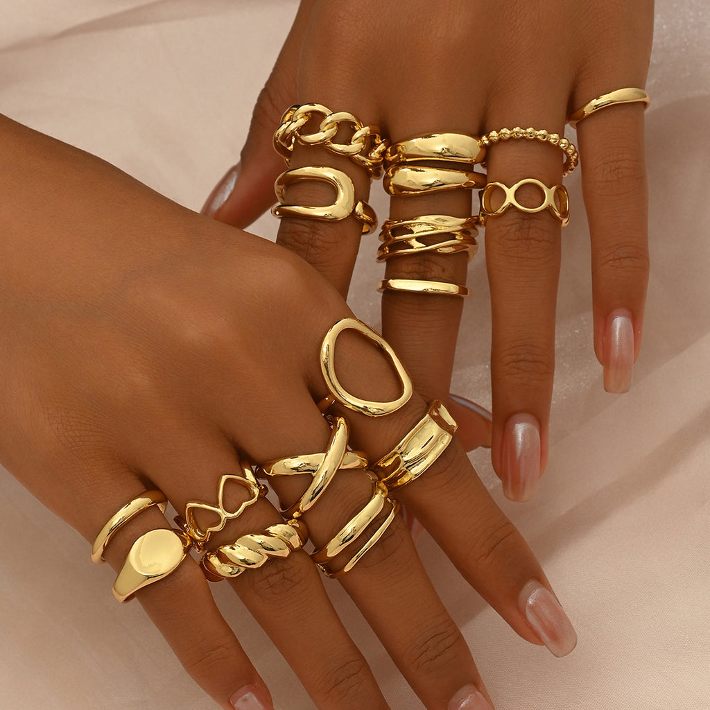 ENVYOU Chunky Rings Set