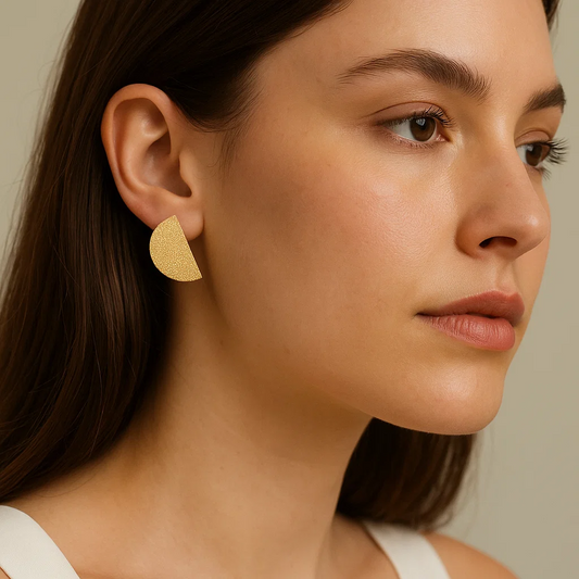 ENVYOU Chunky Semi-circle Stud Earrings