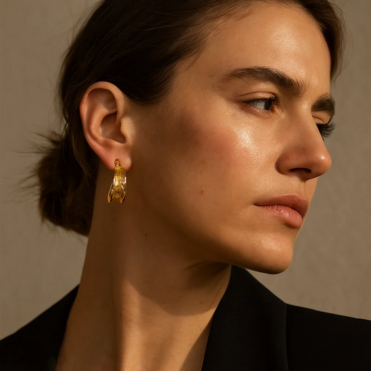 ENVYOU Irregular Hammered Stud Earrings