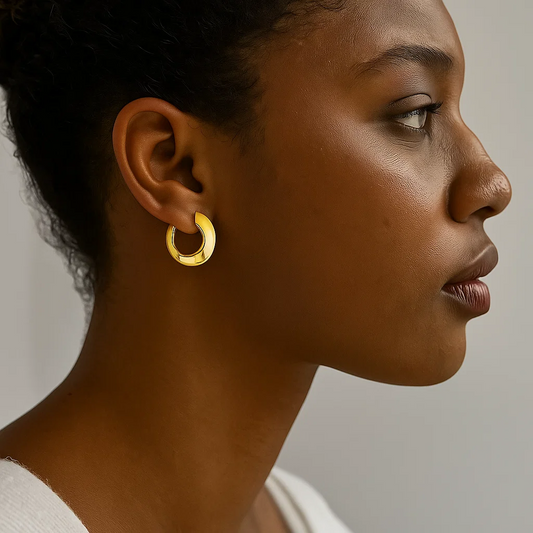 ENVYOU Minimalist Chunky Hoop Earrings