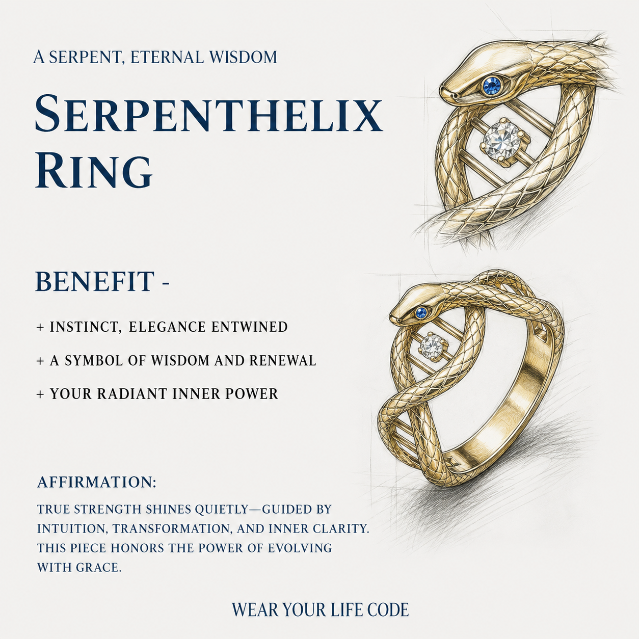 Serpent Gene ·  DNA Snake Ring