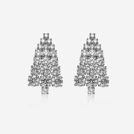 ENVYOU V-shaped Zircon Stud Earrings