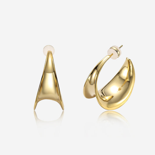 ENVYOU Chunky C-shaped Earrings