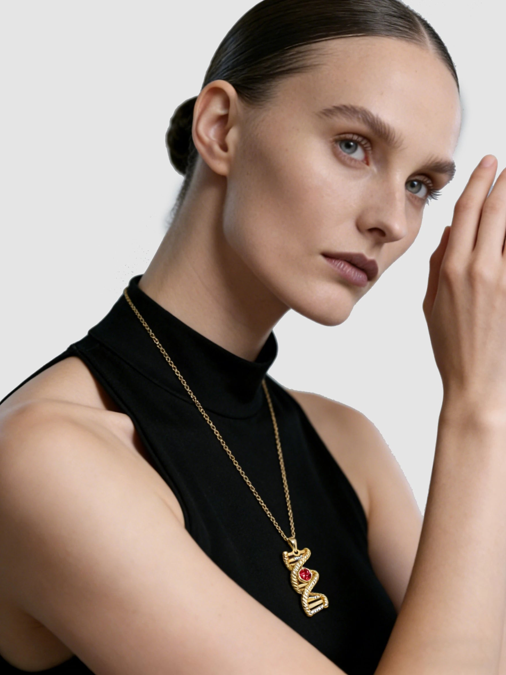 Blazing Gene DNA Pendant
Twisted Ruby Gene Necklace
Life Code Ruby Necklace
Unique Design Twisted Gene Pendant
Ruby-Embedded DNA Necklace
Luxury Blazing Symbol Pendant
One-of-a-Kind Twisted Ruby Necklace
Designer Blazing Gene Pendant
Daily Wear Ruby DNA Necklace