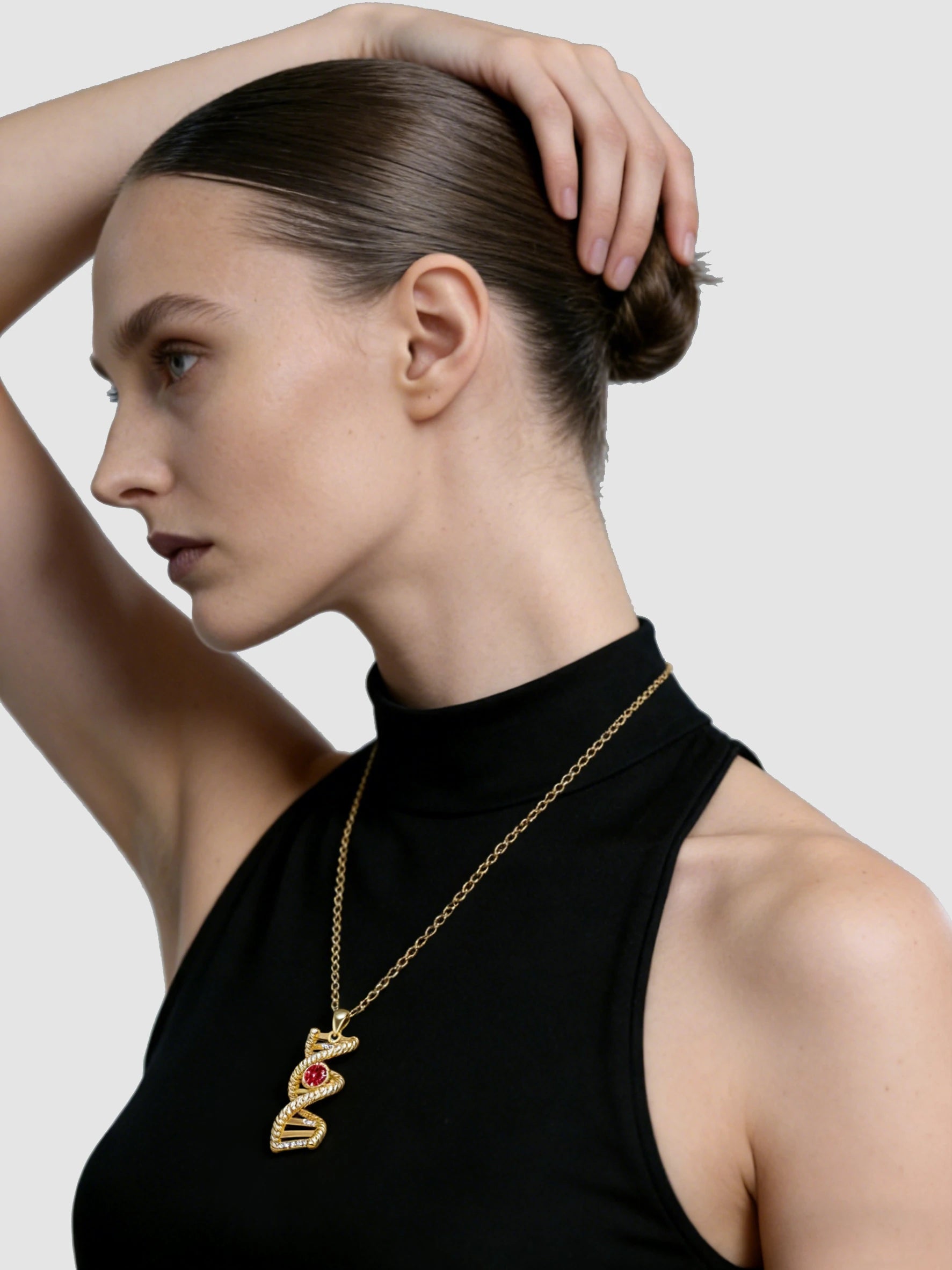 Blazing Gene DNA Pendant
Twisted Ruby Gene Necklace
Life Code Ruby Necklace
Unique Design Twisted Gene Pendant
Ruby-Embedded DNA Necklace
Luxury Blazing Symbol Pendant
One-of-a-Kind Twisted Ruby Necklace
Designer Blazing Gene Pendant
Daily Wear Ruby DNA Necklace