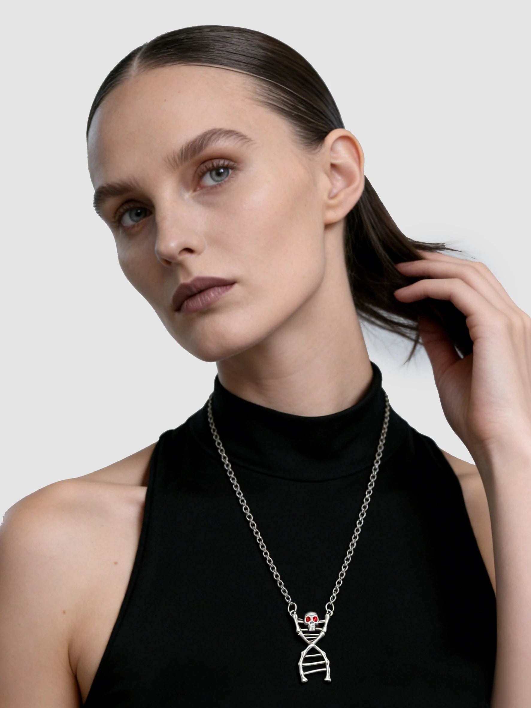 Bone Sequence Gene DNA Pendant
Skull-Embedded Gene Necklace
Life Code Skull Necklace
Unique Design Skull Gene Pendant
Ruby-Eyed DNA Necklace
Luxury Dark Gene Pendant
One-of-a-Kind Bone Sequence Skull Necklace
Designer Bone Sequence Gene Pendant
Daily Wear Skull DNA Necklace