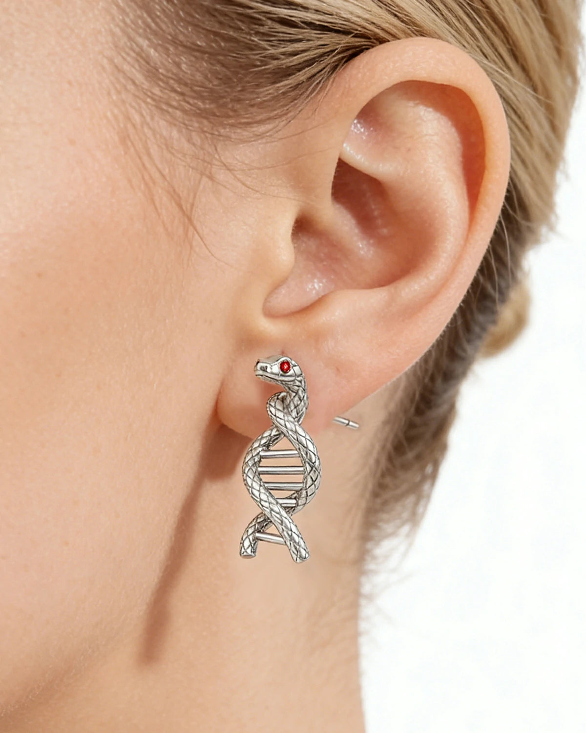 Scarlet-Eyed Serpent Asymmetric Earrings 
DNA Chain Snake Earrings 
Ruby Snake Head Earrings 
Unique Design Asymmetric Earrings 
Life Symbol Snake Earrings 
Personalized DNA Chain Earrings 
Luxury Serpent Totem Earrings 
Designer Asymmetric Earrings 
One-of-a-Kind Snake DNA Earrings