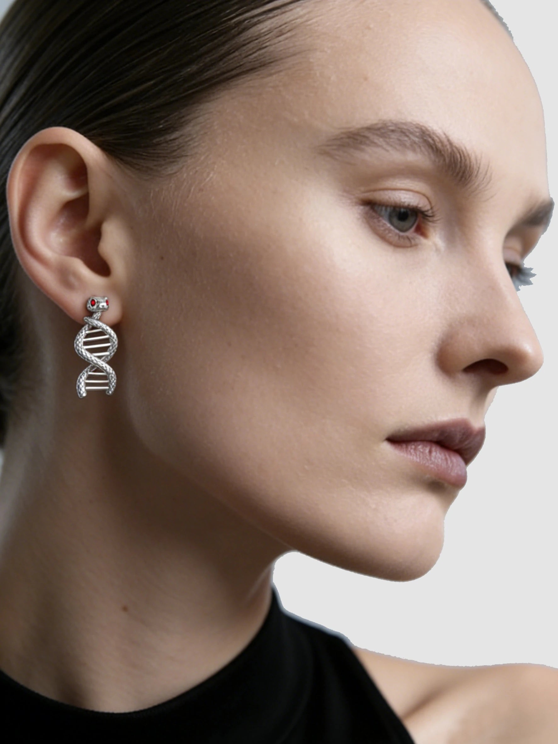 Scarlet-Eyed Serpent Asymmetric Earrings 
DNA Chain Snake Earrings 
Ruby Snake Head Earrings 
Unique Design Asymmetric Earrings 
Life Symbol Snake Earrings 
Personalized DNA Chain Earrings 
Luxury Serpent Totem Earrings 
Designer Asymmetric Earrings 
One-of-a-Kind Snake DNA Earrings