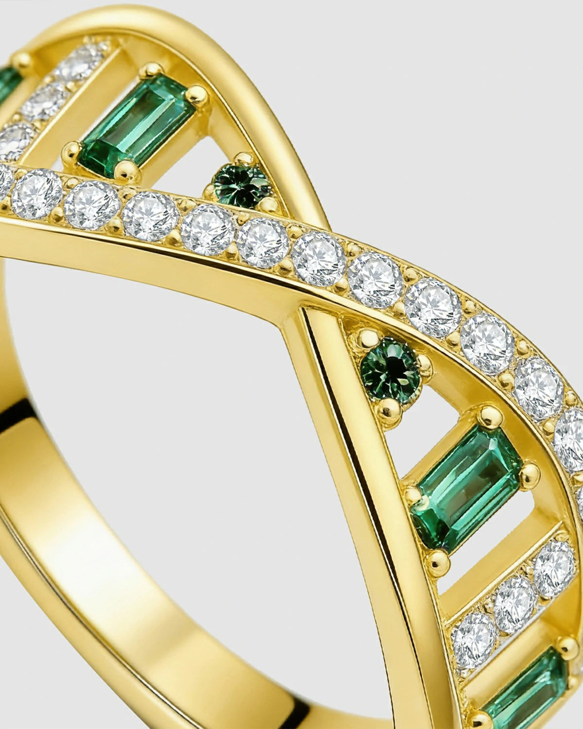 Emerald Spiral Gene DNA Ring 
Emerald & Diamond DNA Ring  
Life Code Emerald Ring 
Unique Design Emerald Spiral Gene Ring 
Double Helix Emerald-Diamond Ring 
Luxury Vitality Gene Ring 
One-of-a-Kind Emerald DNA Ring 
Designer Emerald Spiral Gene Ring 
Daily Wear Emerald Spiral DNA Ring