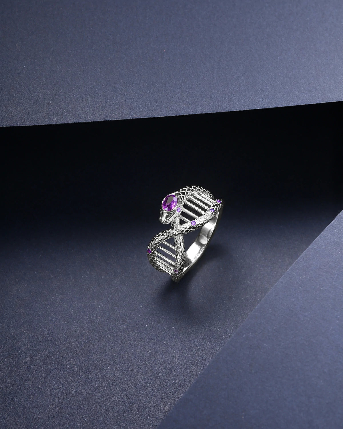 Wrap Around Snake Ring
Unique Design Statement Ring
Snake DNA Ring
Serpent Totem Jewelry
Luxury Colored Gem Ring
Life Symbol Jewelry
Independent Designer Ring
Gene Serpent Ring
Amethyst Gold Ring