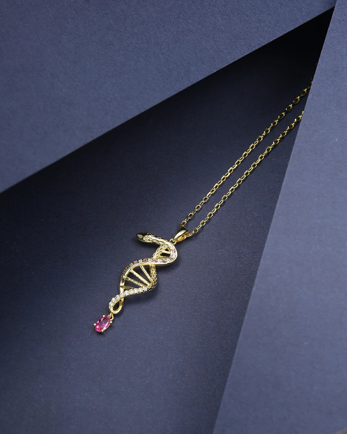 Serpent Gene DNA Pendant
Dual-Tone Diamond-Embedded DNA Pendant
Life Code Serpent Pendant
Unique Design Dual-Tone Gene Pendant
Black-Pink Diamond Serpent Pendant
Luxury Mysterious Gene Pendant
One-of-a-Kind Serpent DNA Pendant
Designer Serpent Gene Pendant
Daily Wear Dual-Tone DNA Pendant