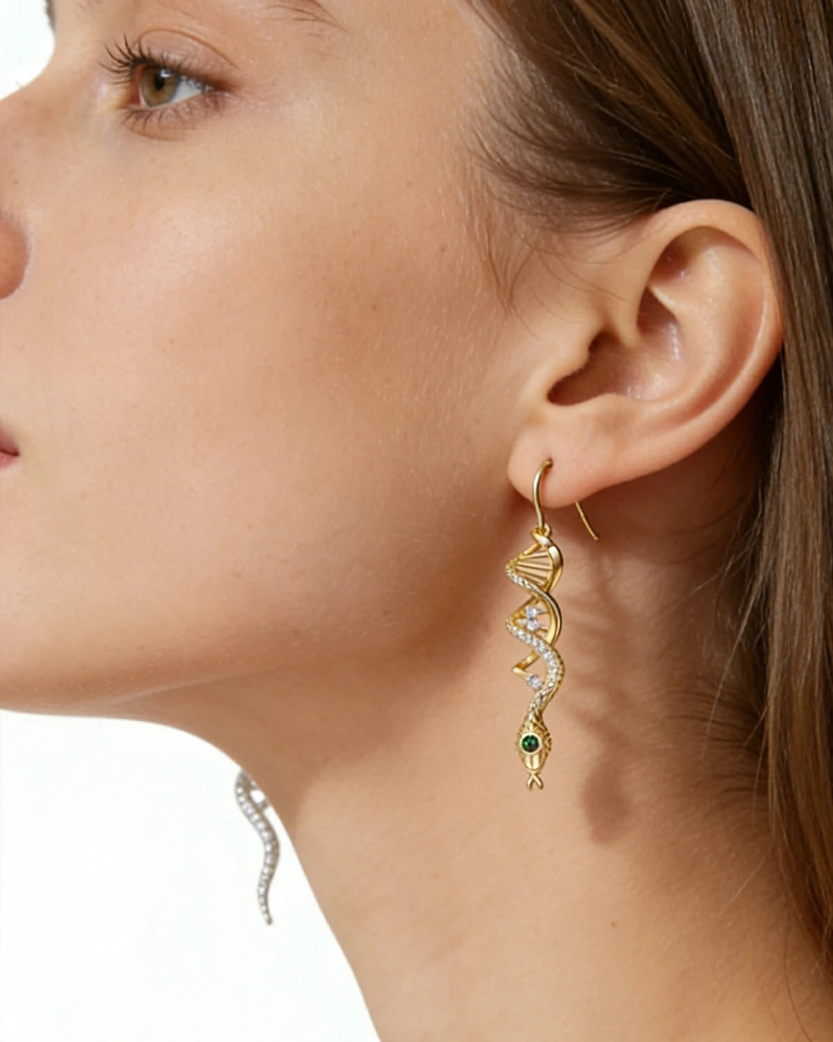 Unique Design Serpent Eye Gene Earrings
Serpent's Gaze DNA Drop Earrings
One-of-a-Kind Asymmetric DNA Drop Earrings
Luxury Mysterious Gene Earrings
Life Code Serpent Earrings
Emerald & Diamond Drop Earrings
Double Helix Serpent Drop Earrings
Designer Serpent's Gaze Earrings
Daily Wear Serpent DNA Earrings