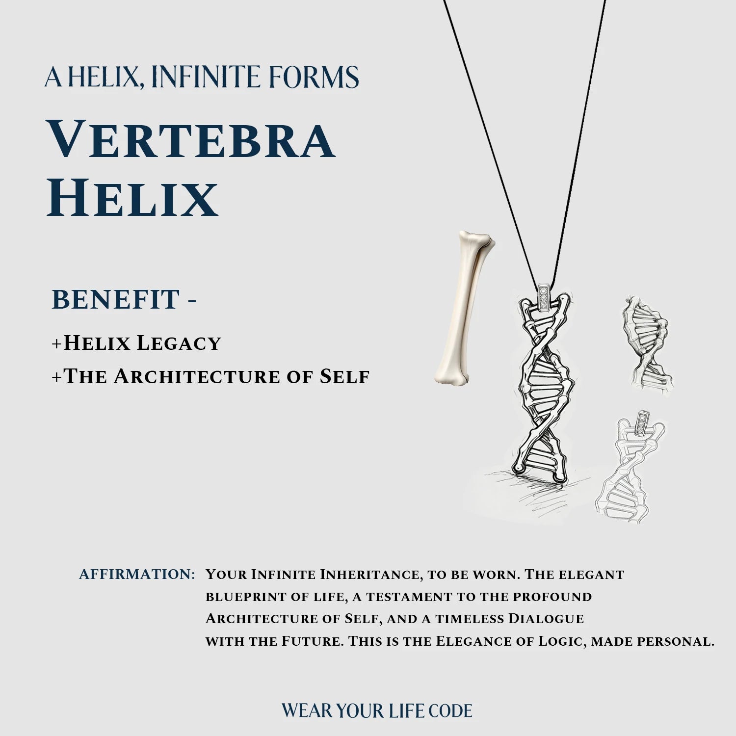 Unique Design Bone-Textured Gene Pendant
Spine Trace Gene DNA Pendant
One-of-a-Kind Bone-Textured DNA Pendant
Luxury Strength Gene Pendant
Life Code Spine Pendant
Double Helix Spine Pendant
Designer Spine Trace Gene Pendant
Daily Wear Spine DNA Pendant
Bone-Textured DNA Pendant