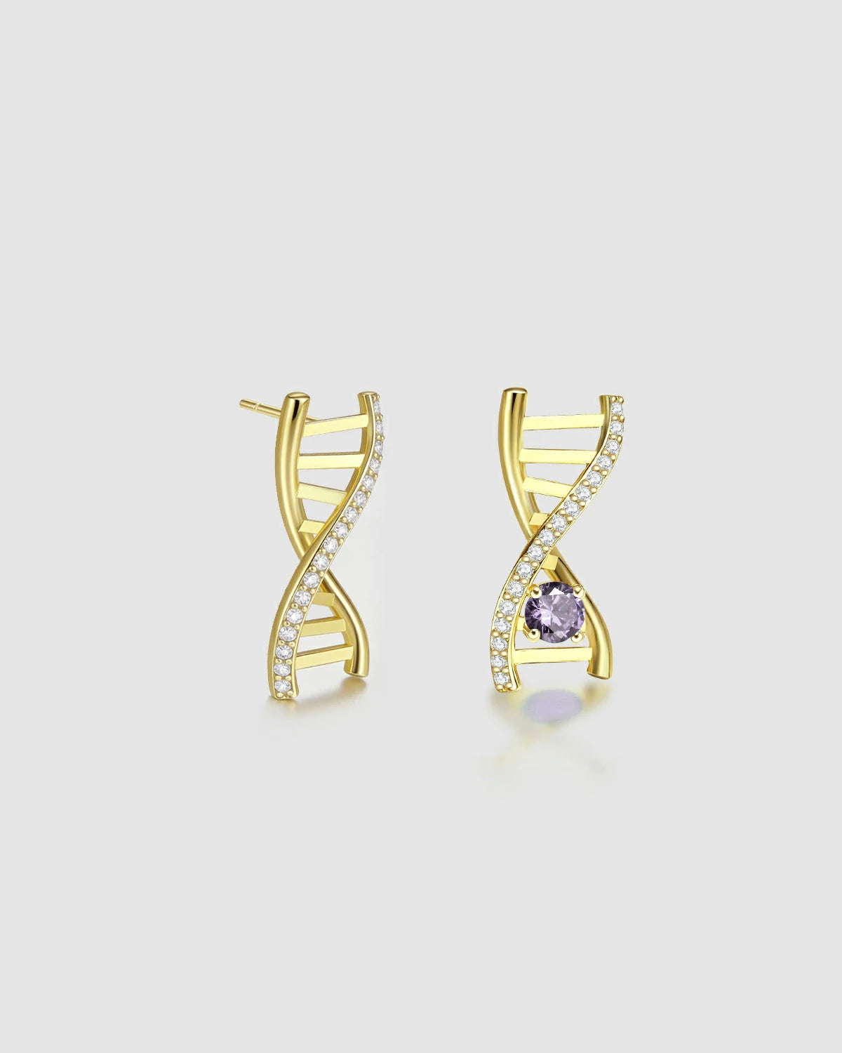 DNA Helix Earrings
Amethyst Diamond Earrings
Asymmetric Stud Earrings
925 Silver Earrings
Gene Jewelry
Unique Earrings Design
Violet Sequence Gene
Helix Earrings
Symbolic Earrings
Minimalist Earrings