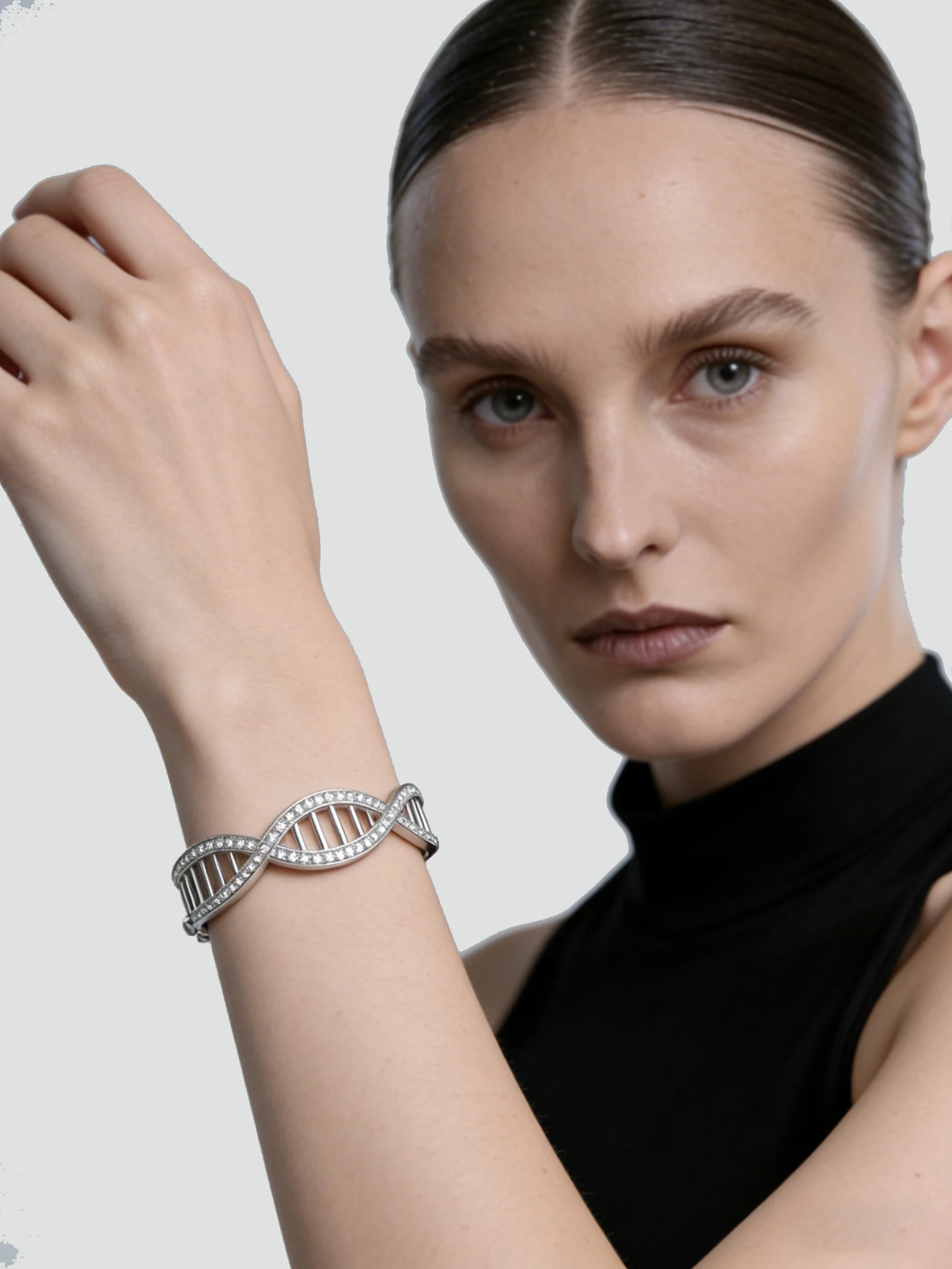 Gene Helix Diamond Bangle  
Stardust Paved Diamond Bangle 
Unique Design Luxury Bangle 
Life Code Jewelry 
Light Luxury Diamond Bracelet 
One-of-a-Kind DNA Chain Bangle 
Elegant Daily Wear Bangle 
Designer Gold Diamond Bangle 
Personalized Life Symbol Jewelry
