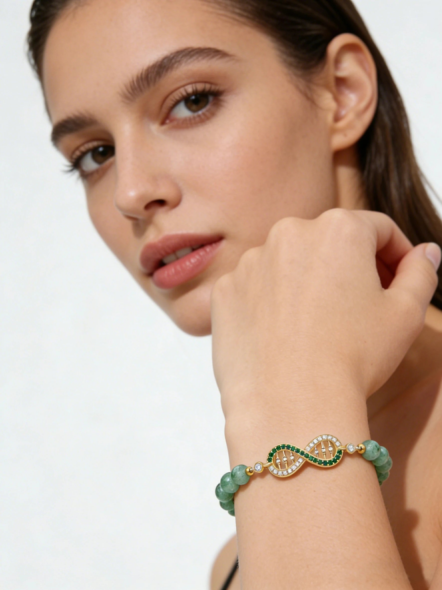 Strawberry Quartz Bracelet
DNA Infinity Jewelry
Healing Crystal Bracelet
Beaded Bracelet
Elegant Everyday Wear
Spiritual Jewelry
Unique Bracelet Design
Embrace Life Style
Handmade Healing