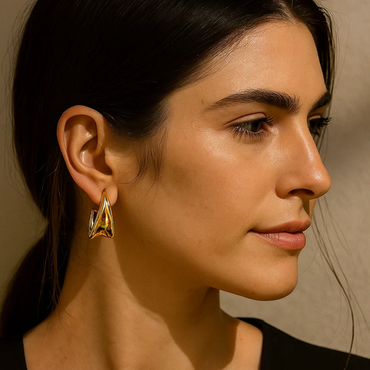 ENVYOU Chunky C-shaped Earrings