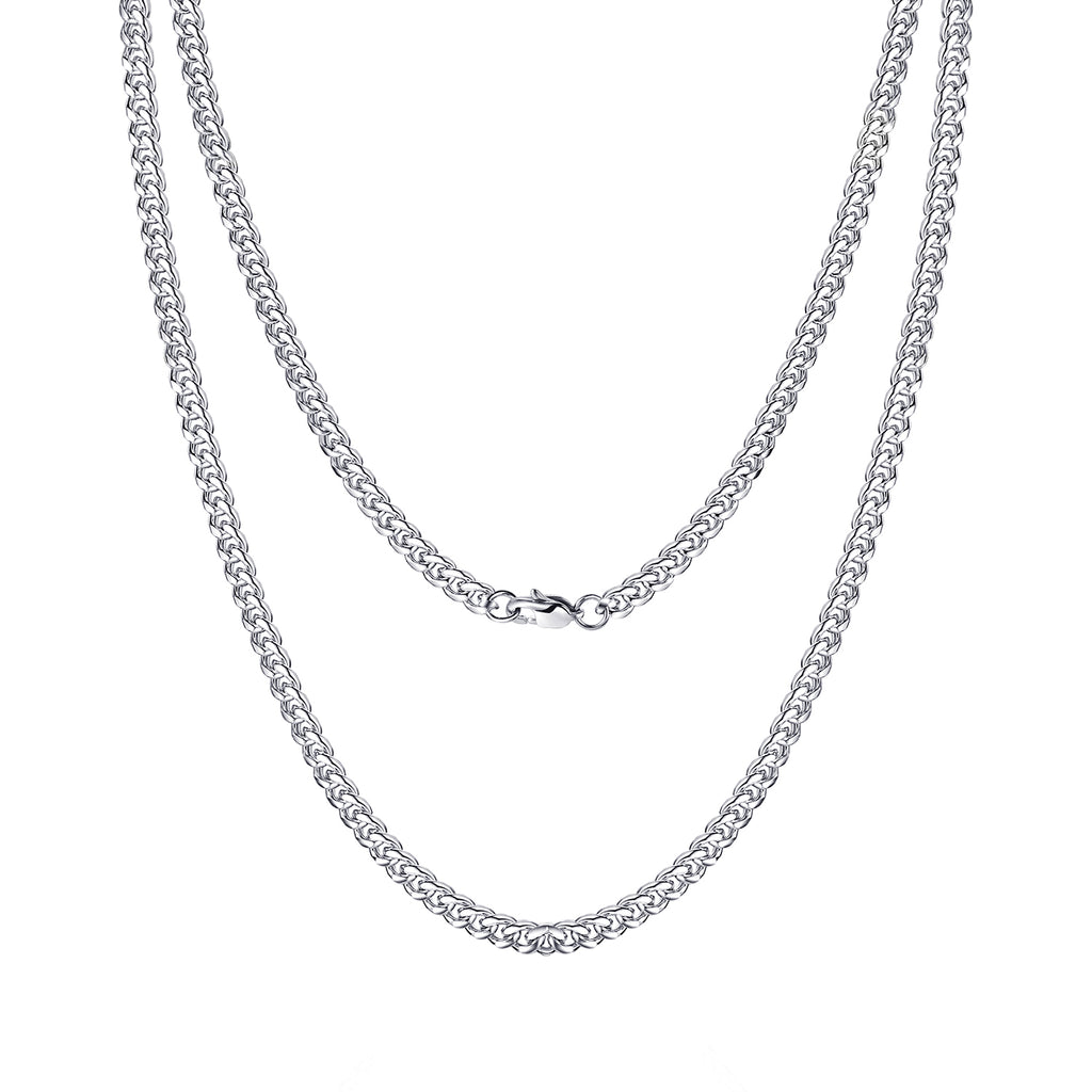 ENVYOU Silver Cuban Chain Necklace