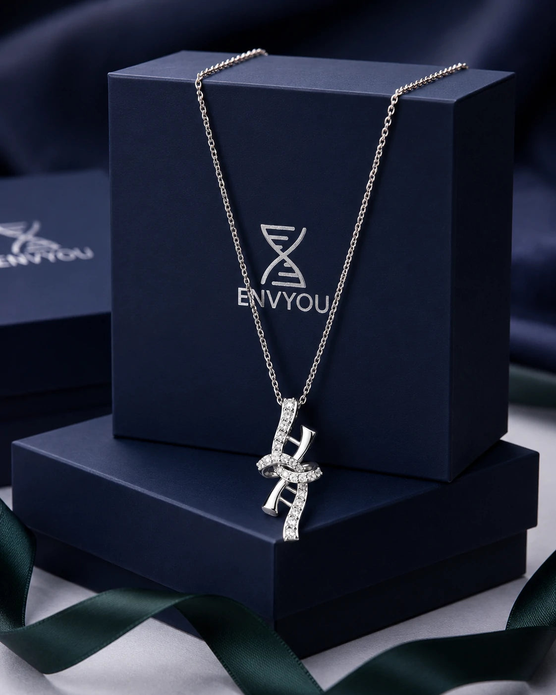 Ribbon Gene · DNA Double Helix Pendant